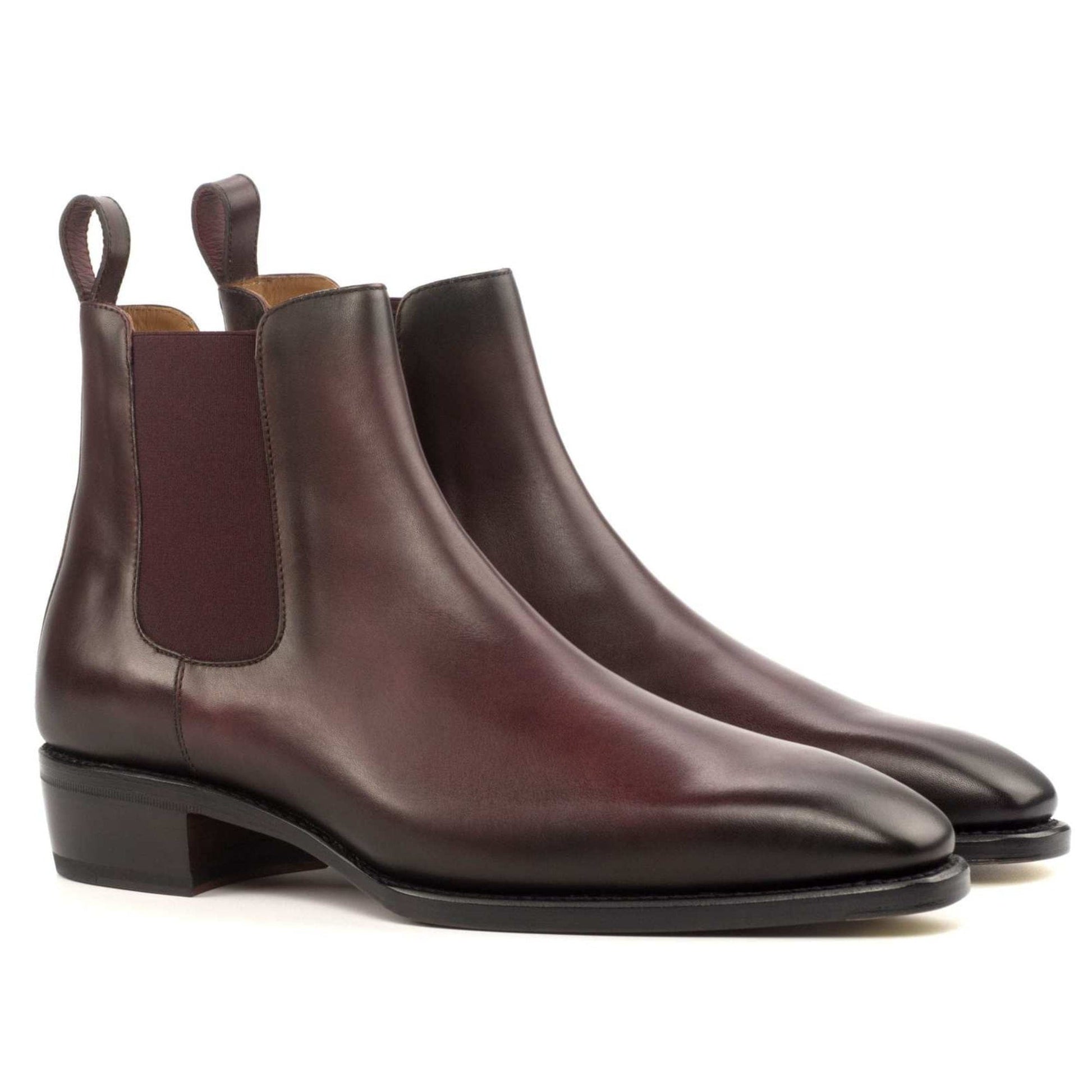 noirtide Handmade Customisable Brown Leather Chelsea Boots For Men