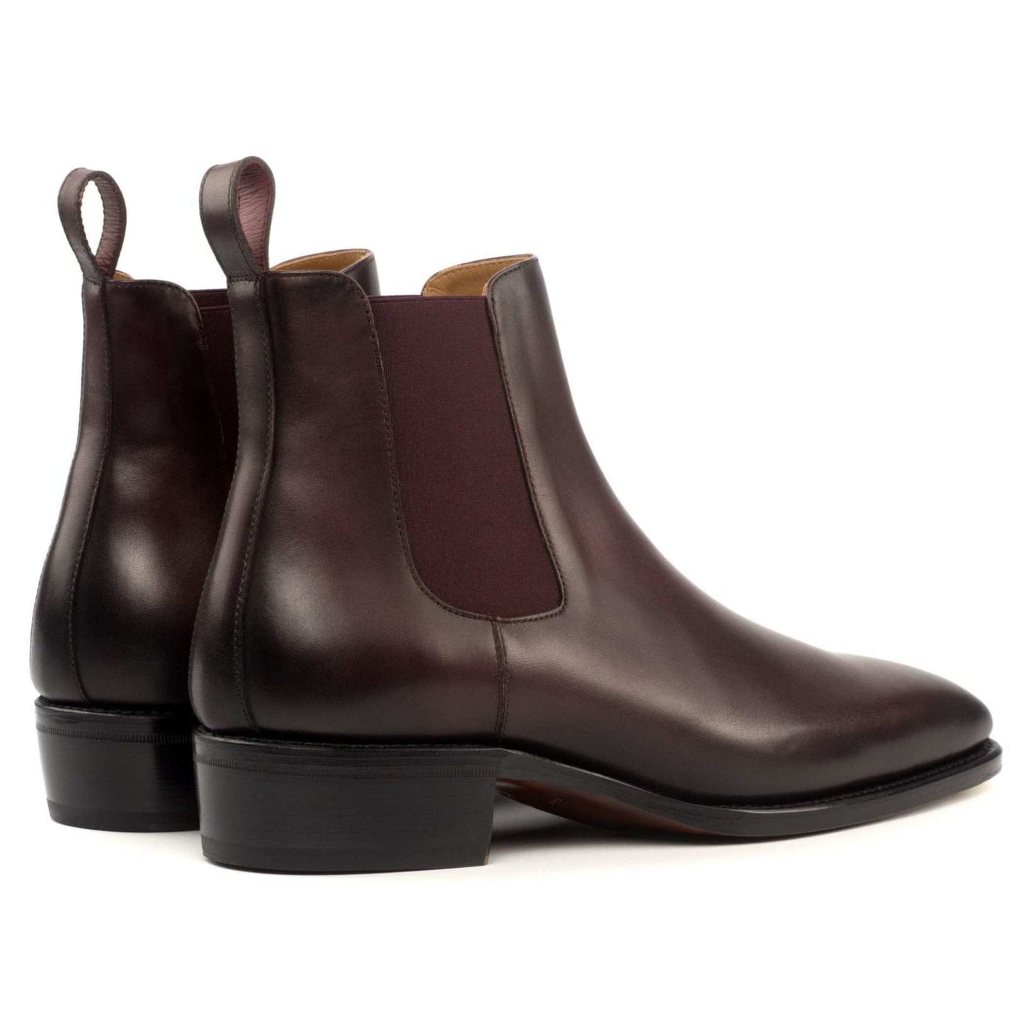 noirtide Handmade Customisable Brown Leather Chelsea Boots For Men