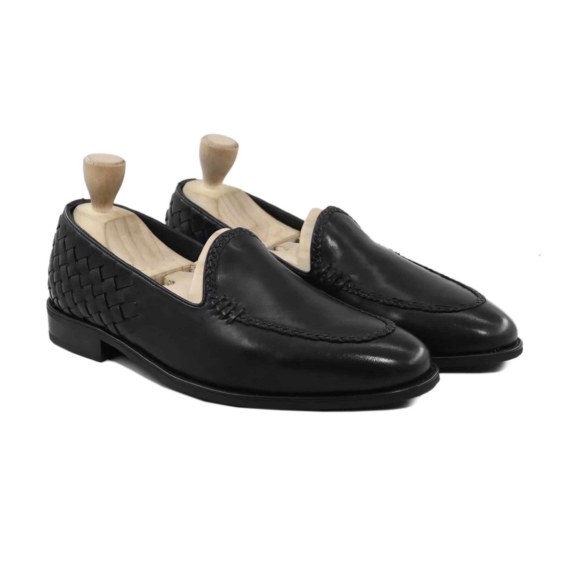 noirtide Handmade Customizable Black Calf Leather Men Loafer