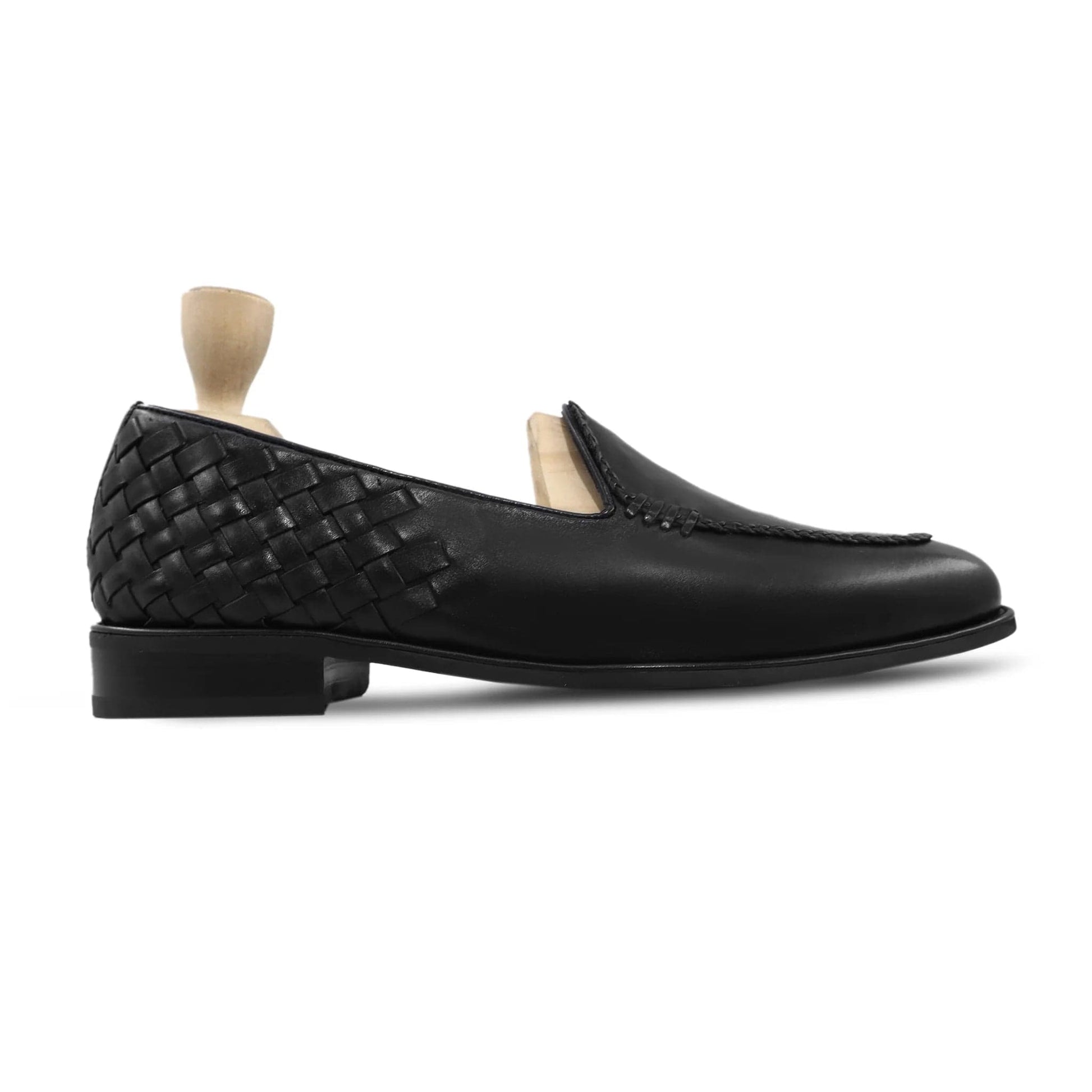 noirtide Handmade Customizable Black Calf Leather Men Loafer