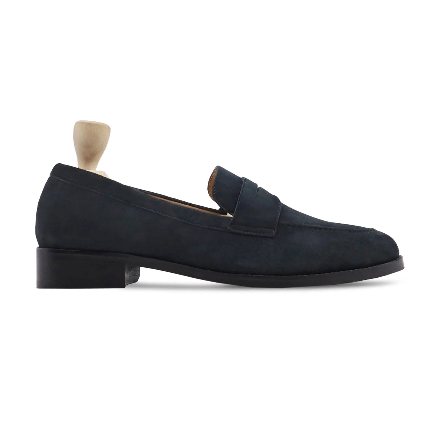 noirtide Handmade Customizable Men Suede Leather Blue Loafer