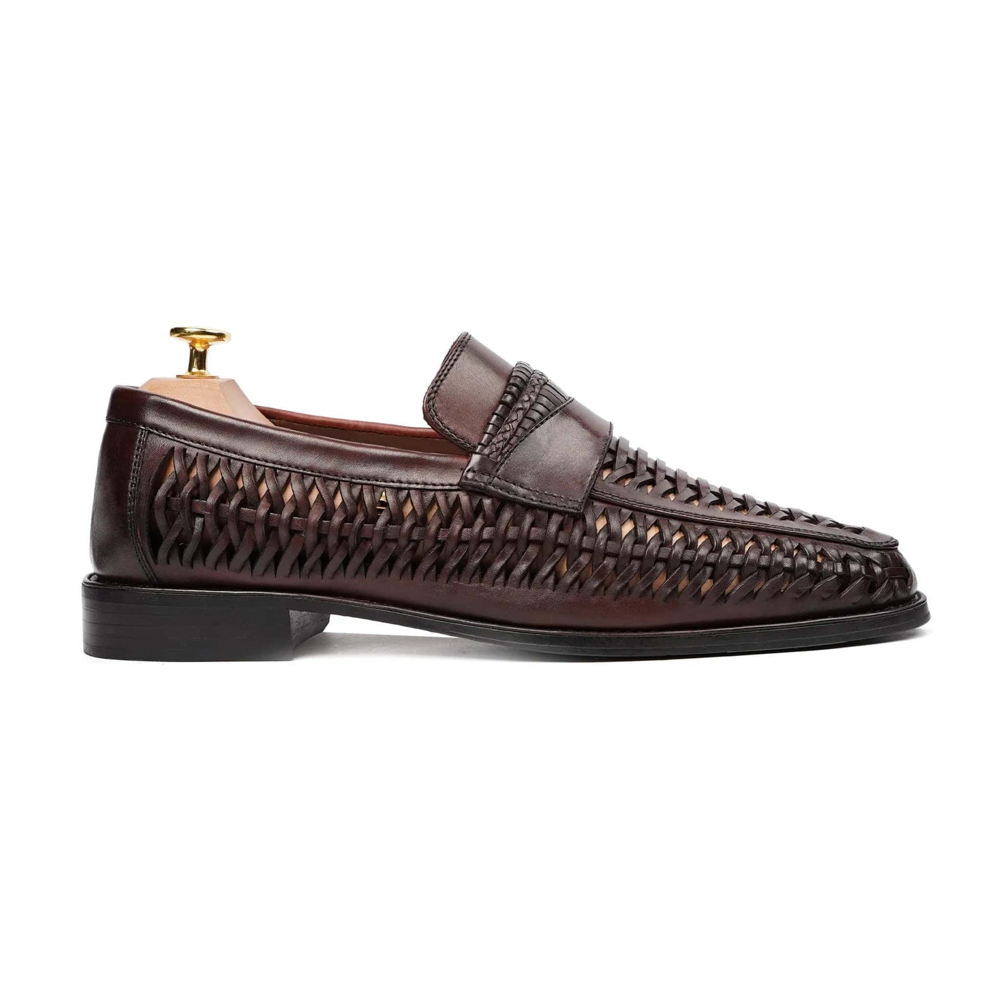 noirtide Handmade, Genuine Leather Handknitted Men Loafer with Leather Sole, Best for Summer