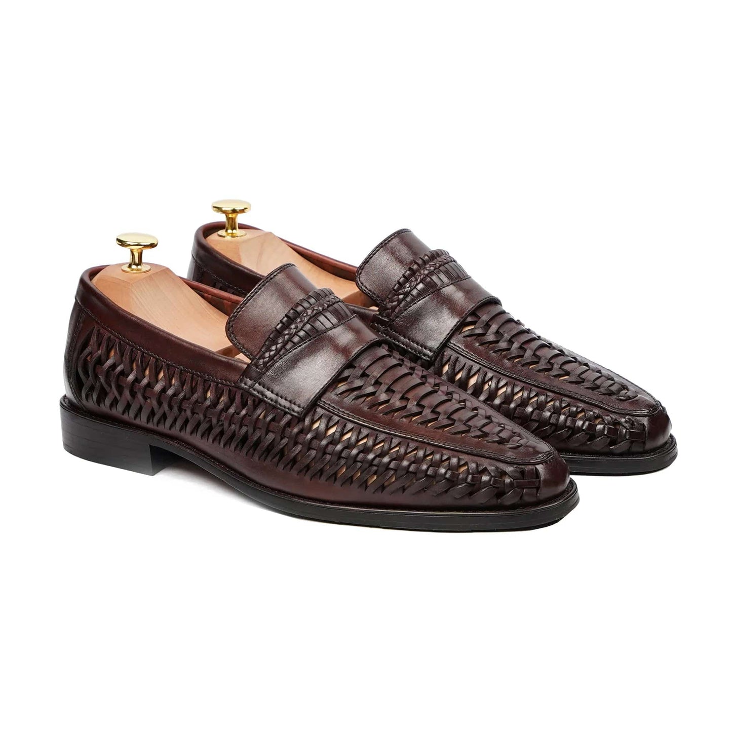 noirtide Handmade, Genuine Leather Handknitted Men Loafer with Leather Sole, Best for Summer