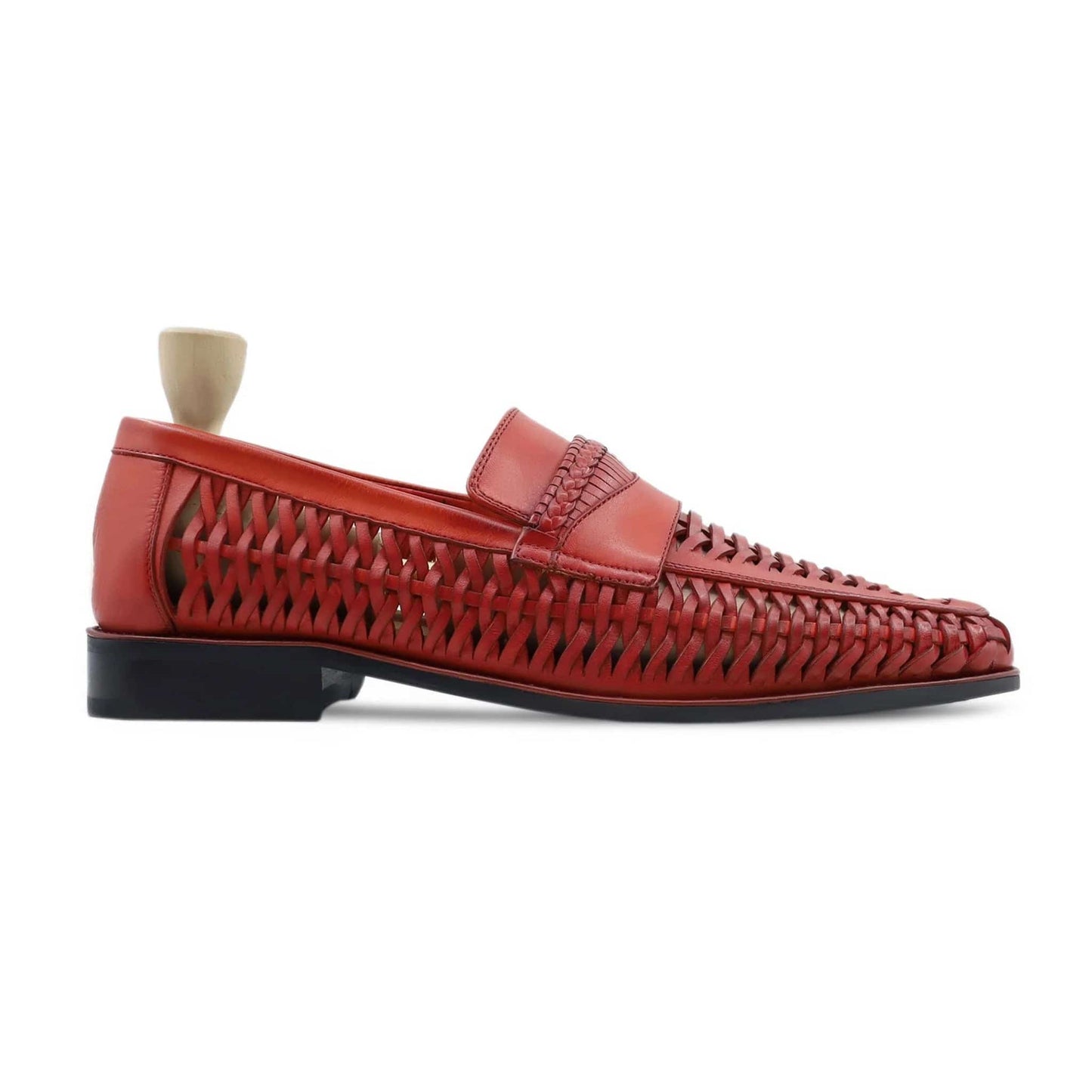 noirtide Handmade, Genuine Leather Handknitted Men Loafer with Leather Sole, Best for Summer