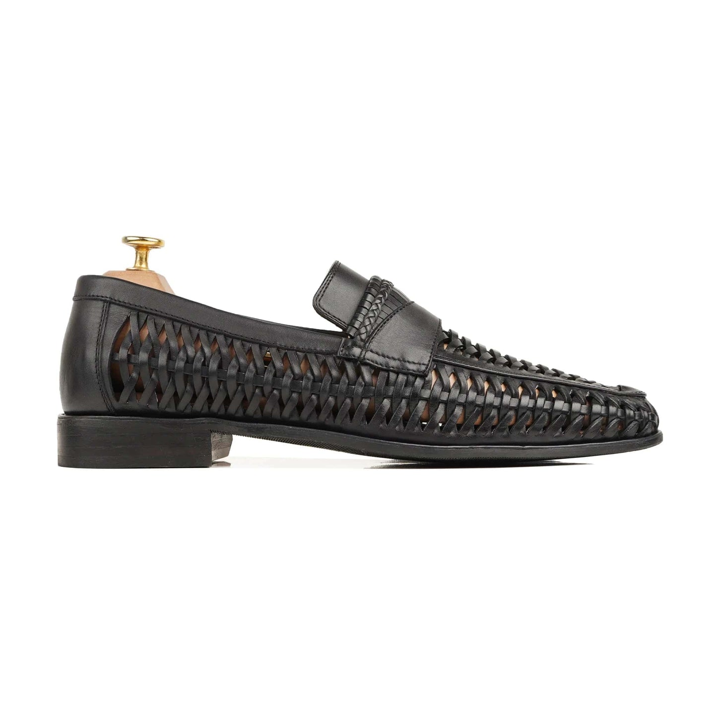 noirtide Handmade, Genuine Leather Handknitted Men Loafer with Leather Sole, Best for Summer