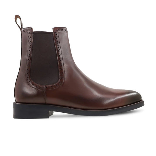 noirtide Handmade Men's Brown Calf Leather Chelsea Boot